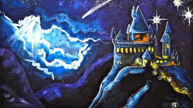 Hogwarts Castle  Acrylic Painting on Canvas for Beginners Angelooney