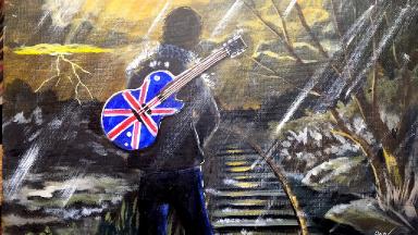 London is calling Angelooney Step by Step Acrylic Painting on Canvas for Beginners