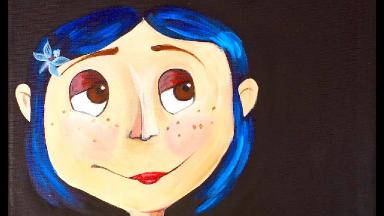 Coraline Step by Step Acrylic Painting on Canvas for Beginners