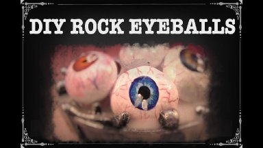 Rock EYEBALLS easy HALLOWEEN Craft Idea's  tutorial