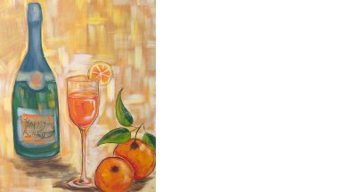 Easy Acrylic Painting Ideas | Wine and Glass Class| The Art Sherpa