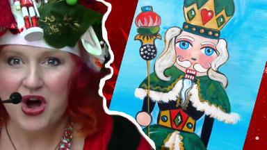 Nutcracker | Beginner Acrylic Painting tutorial | The Art Sherpa and Ginger Cook Live