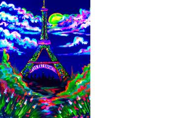 Blacklight Painting Party | How to Paint the Eiffel Tower | Art Sherpa