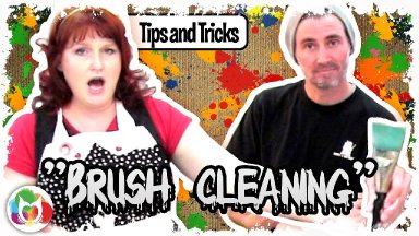 Brush washing 101 with The Art Sherpa How to clean acrylic paint out of  your  brush