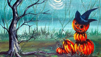 How to Paint|  Halloween Pumpkin Man| Easy Art