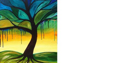 Tree Painting with Drips | Beginner Acrylic Painting Lesson