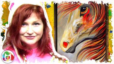 Spirit Horse | Beginning Acrylic Painting Lesson