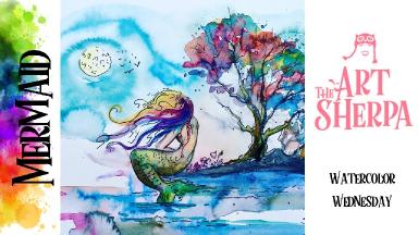 Mermaid Beginners Step By Step How To Paint With Watercolor The