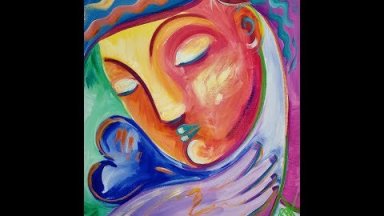 Simple ZEN Abstract portrait Acrylic Paint tutorial #aboutface #14