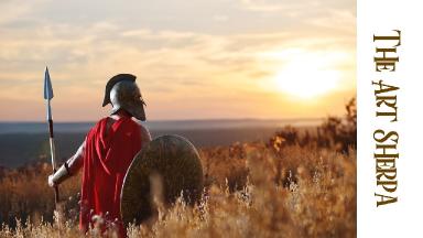 How to paint with Acrylic on Canvas a Roman Gladiator in high grass