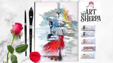 Beginners how to paint watercolor FREE Livestream The Rain Parade with The Art Sherpa