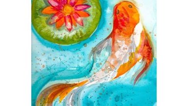 Learn how to paint with watercolor Koi fish Free art video lesson