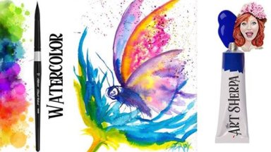 Learn how to paint a EASY Watercolor Butterfly step by step