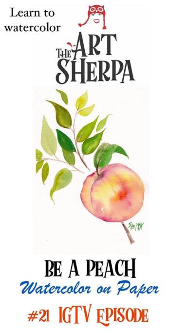Simple Peach  in Watercolor