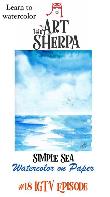 Simple Seascape in watercolor