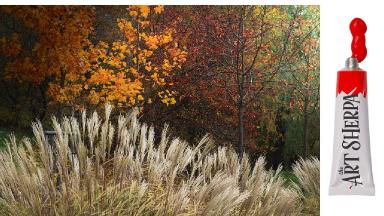 How to paint with Acrylic on Canvas Fantasy Fall grasses abstract