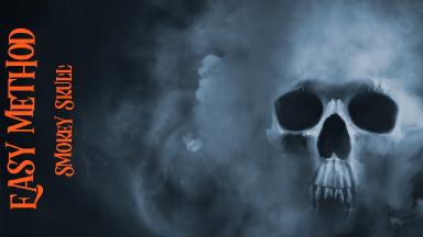 Easy Method Smokey Skull Painting In Acrylic Paint On Canvas The