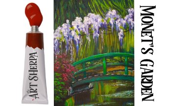 How to paint Monet's Garden Bridge and pond reflections The Art Sherpa