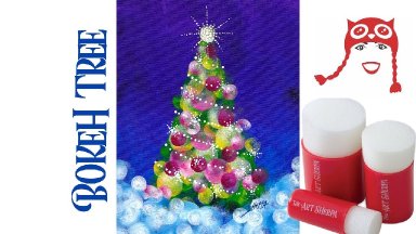 EASY Christmas Tree Bokeh  No Brushes Acrylic Live stream