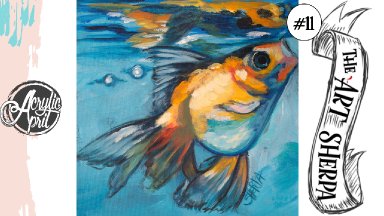 Goldfish loose step by step Acrylic April day #12