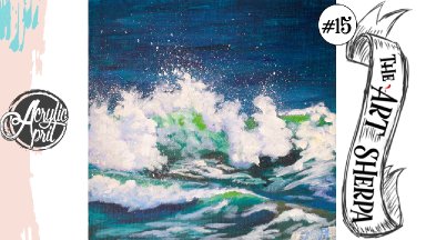 Easy Crashing wave loose step by step Acrylic April day #15