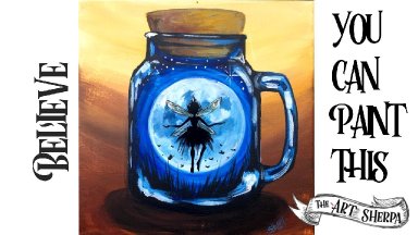 Fairy Pixie Moon in Jar Easy Acrylic painting Step by Step Live Stream