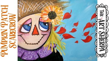 Easy Pumpkin Patch Scarecrow  Acrylic painting tutorial step by step Live Streaming
