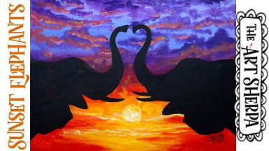 For the Love of Elephants Acrylic painting Class Step by step
