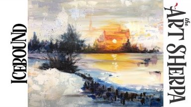 Abstract Acrylic Painting Tutorial for Beginners Landscape Icebound