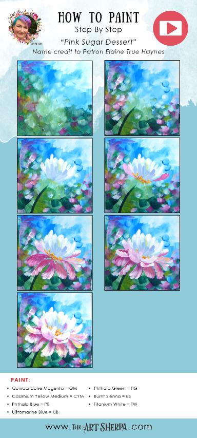 Loose Pink Peony 🌺🌸🌼 Easy Acrylic Tutorial Step by Step Day 18   #AcrylicApril2022