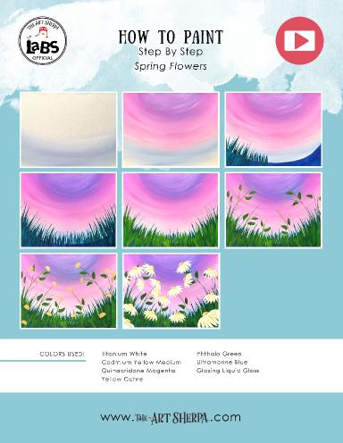 EASY Spring Flowers Acrylic Painting on Canvas for Beginners #lovespringart2017