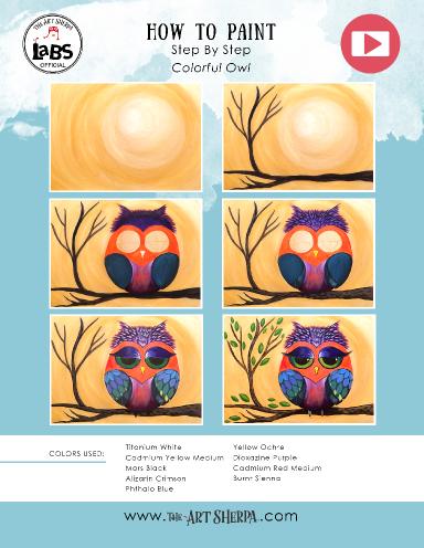 Colorful Owl | Acrylic Painting Lesson for Beginners